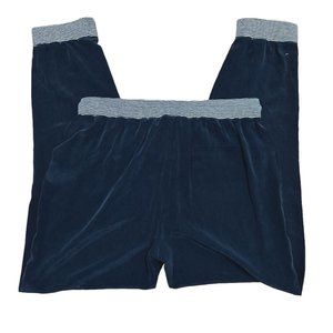 Band of Outsiders Drawstring Sweatpants Midnight Navy Blue Medium 3 Womens Silk